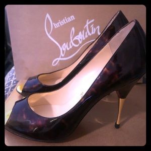Christian Louboutin leopard heels size 37.5 new